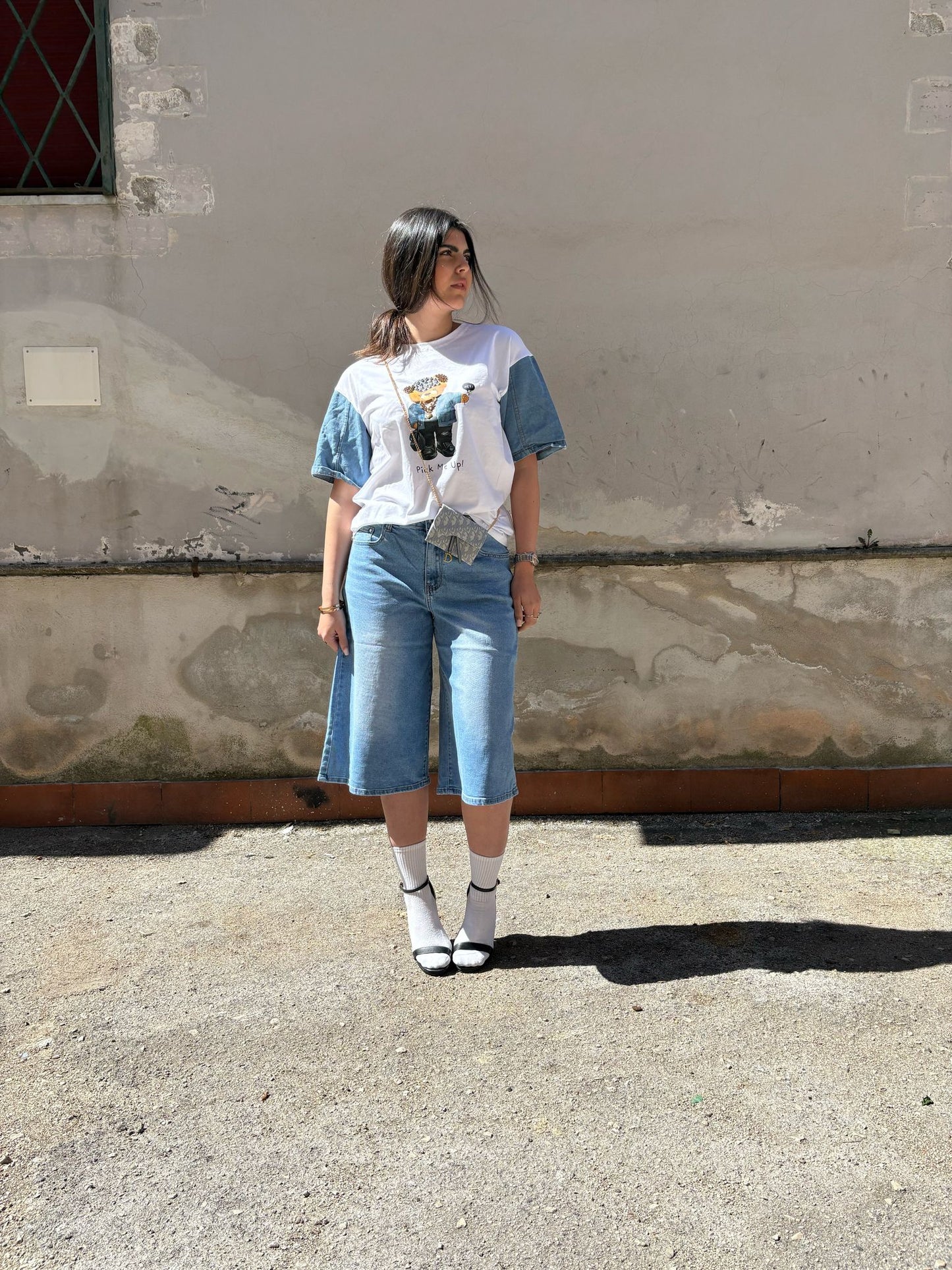 Maglia Manica Jeans
