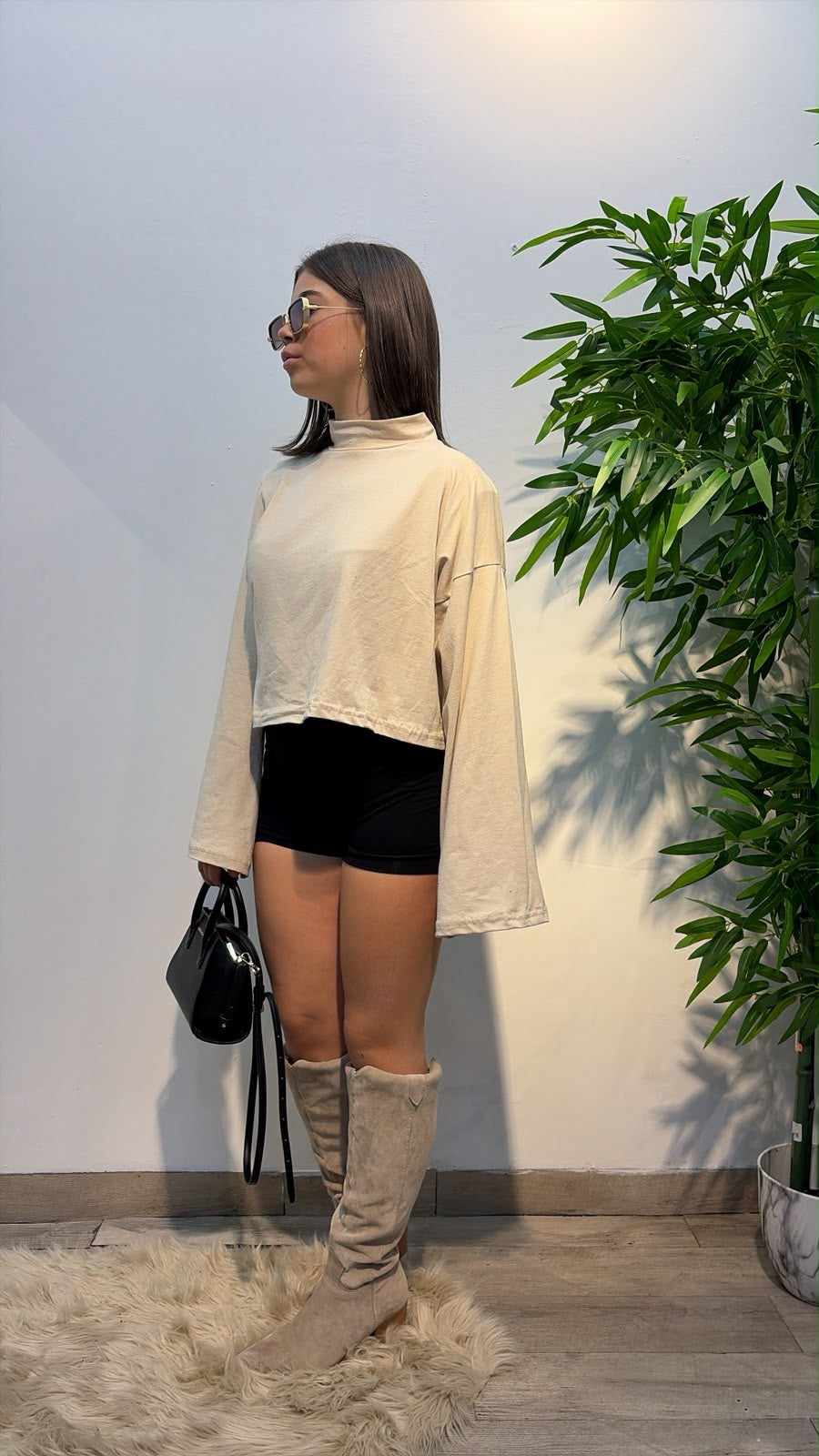 Maglia Crop cotone