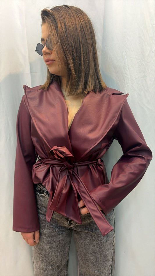 Trench ecopelle laccio