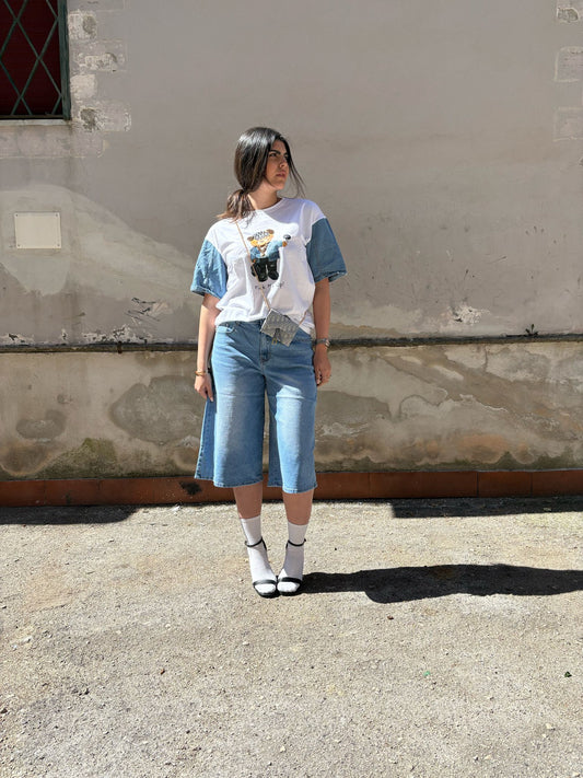 Maglia Manica Jeans